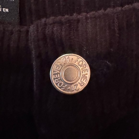 Forever 21 Black corduroy straight leg 5 pocket Jeans - Picture 4 of 8